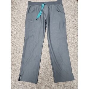 Figs Kade L Cargo Scrub Pants Graphite Gray Drawstring Nursing Medical T21004